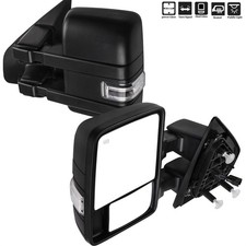 Towing Mirrors Power Heated Puddle Light Turn Signal Pair For 2004-14 Ford F-150