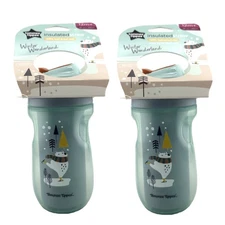 Tommee Tippee Insulated Straw Sippy Cup 12m+, Winter Wonderland - 2 Pack