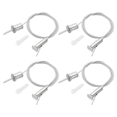 1m/3.3ft 4 Set Ceiling Hanging Wire Cable Kit with Oval Nail, Style 2