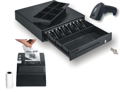 Point-of-Sale (POS)Cash Drawer+Printer Bundle-Broad compatibilty-Premium Quality