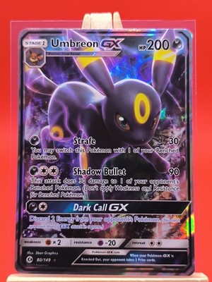 pokemon card umbreon Umbreon GX 80/149 Sun & Moon Base Set Ultra Rare Holo Pokemon Card