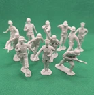 Lot of 13 Vintage Marx WWII Guns of Navarone Figures German Soldiers Light Gray