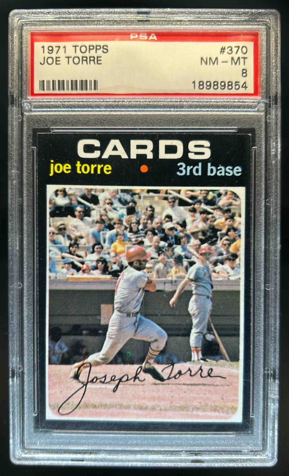 1971 Topps Joe Torre #370 Cardinals PSA 8