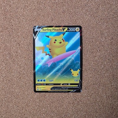 1 Surfing Pikachu V 8/25 Celebrations Ultra Rare Pokemon TCG
