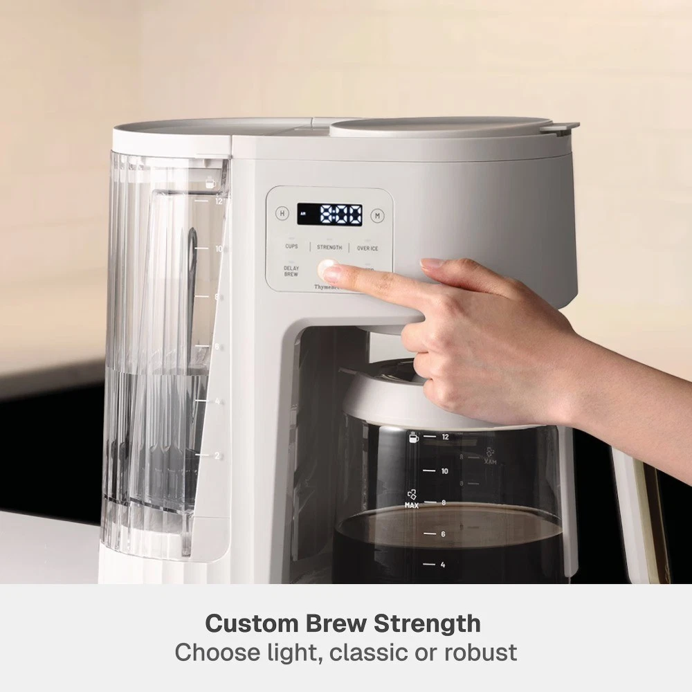 12-Cup Programmable Drip Coffee Maker with 60oz Water Reservoir, 4 Brew Modes, - thumbnail 5