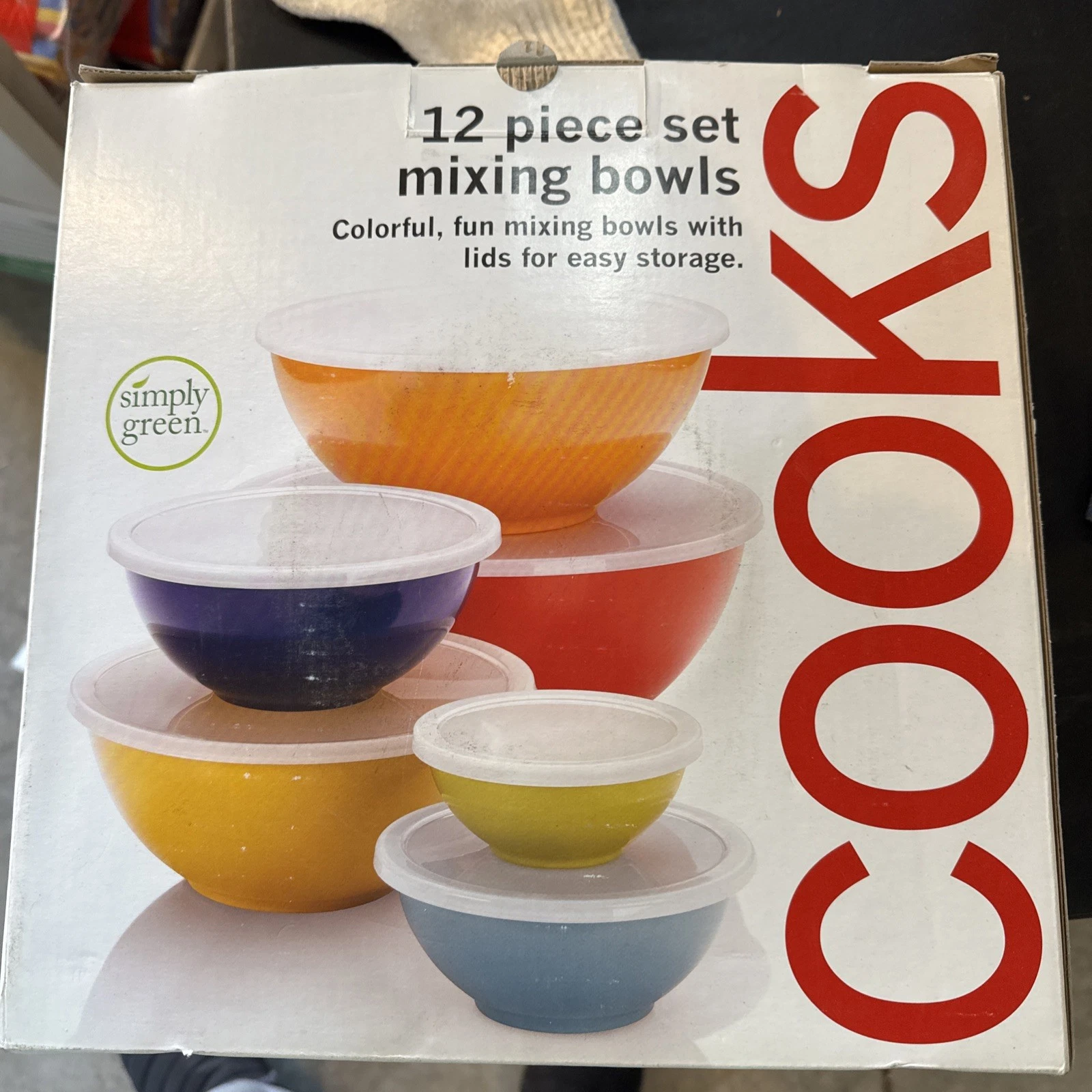 Cooks 12 Piece Of Mixing Bowls Colorful New