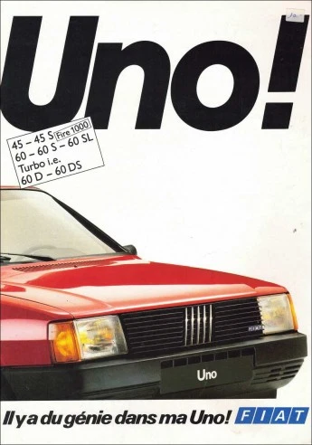▄▀▄ Brochure FIAT UNO (1987) Français ▄▀▄ - Photo 1/1