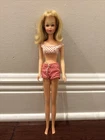 VINTAGE BARBIE STRAIGHT LEG Blond FRANCIE DOLL-1965-Polka Dot Bikini