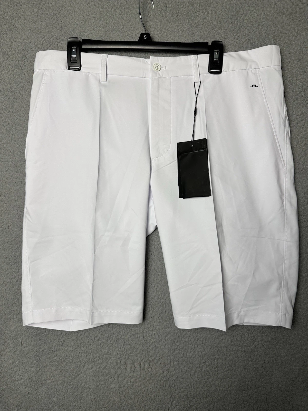 J. Lindeberg Mens Somle Golf Shorts Size 36 White $125 New With Tags NWT