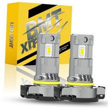 2504 PSX24W/H16EU 5202 Fog Light Bulbs - 400% Brighter 20000LM 6500K White