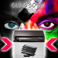 SAMSUNG CLX-3305W Multifunktions-Farblaserdrucker W-LAN inkl. Toner