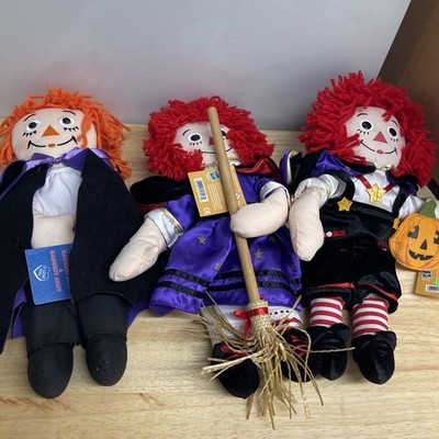15'' Raggedy Ann And Andy Halloween Dress Up  Applause 2003 With Tag And Vampire