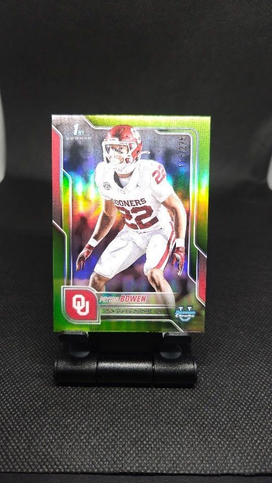 2025 Bowman University Chrome - Peyton Bowen #111 Lime Green Refractor /275 (RC)