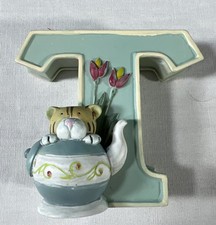 Child To Cherish 3  Hangable /Standable Alphabetic Letter T With Tiger Figure