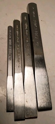Craftsman Chisel Set, PN 42972 to 42975 Lot Of 4 Vintage USA 3/8, 1/2, 5/8, 3/4