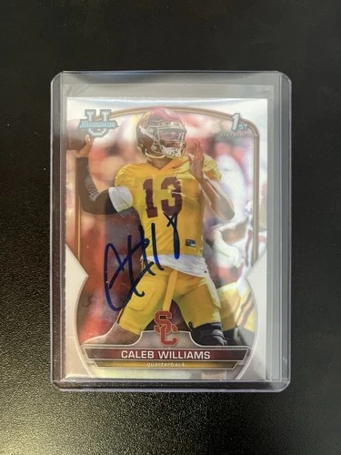 2022 Bowman U Caleb Williams Signed Rookie Card In Person #50 Chicago Bears