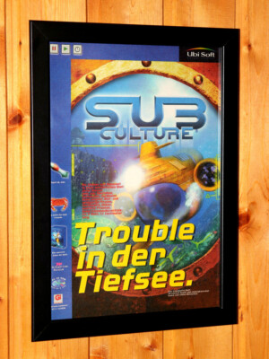 Sub Culture Game Old Rare Small Poster / Vintage Ad Page Framed Ubisoft 