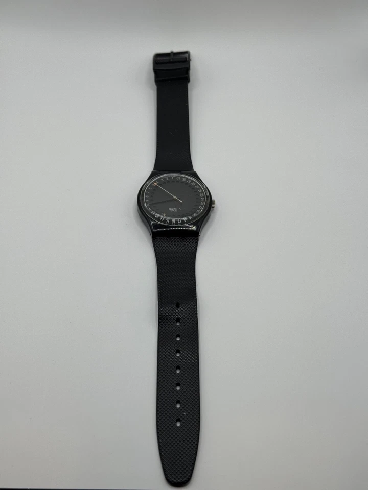 VINTAGE SWATCH WATCH SPOT FLASH BLACK GB414 TESTED WORKING NEW BATTERY - Image 2 of 4