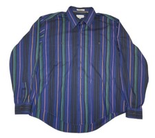 Vintage Yves Saint Laurent YSL Mens Button Up Dress Shirt Size XL