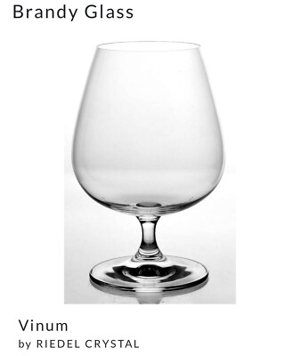 Vinum by Reidel crystal brandy snifter 6  (hard to replace/rare)