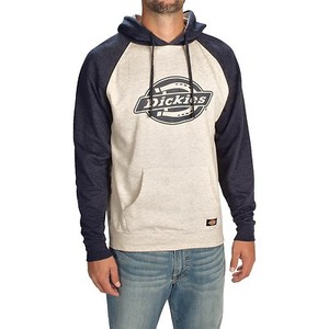 DICKIES RAGLAN PULLOVER HOODIE Oatmeal/Navy - Mens M - 2XL NEW | eBay