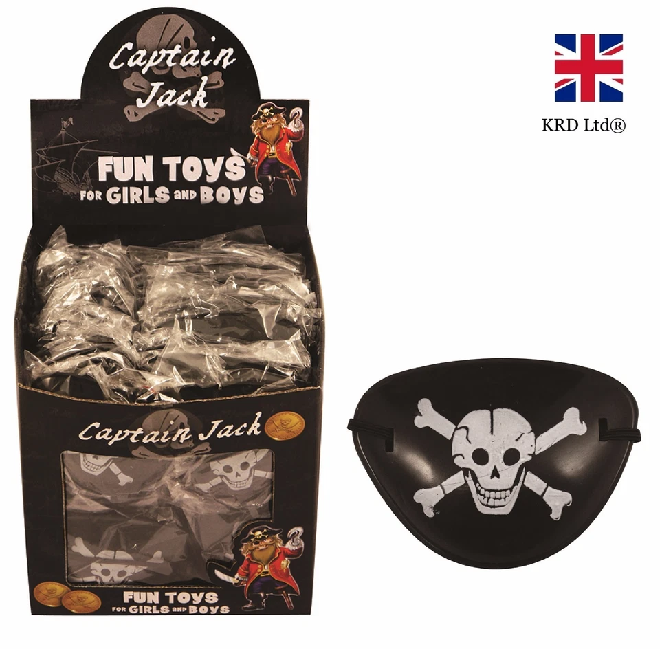 KRD LTD PIRATE EYE PATCH Kids Fancy dress Birthday Party Bag Fillers Favors Toys Lot UK