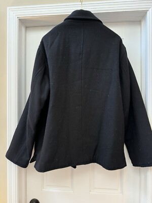 Aberdeen Collection Mens Jacket Black L Wool Blend Coat Insulated