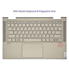 Palmrest For Lenovo Yoga C740-14 C740-14IML 5CB0U43990 Backlit Keyboard Gold USA