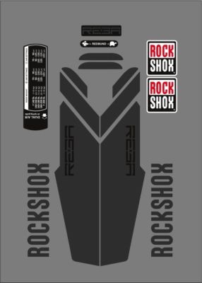 ROCK SHOX REBA FORK DECAL SET GRAY VERSION