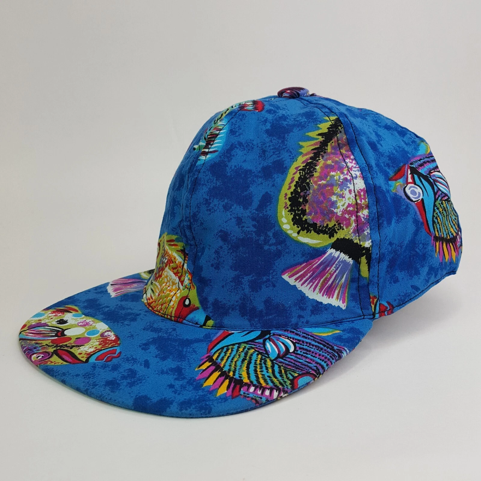 Vintage Tropical Fish USA Snapback Adjustable AOP Hat Baseball Cap Retro 90s