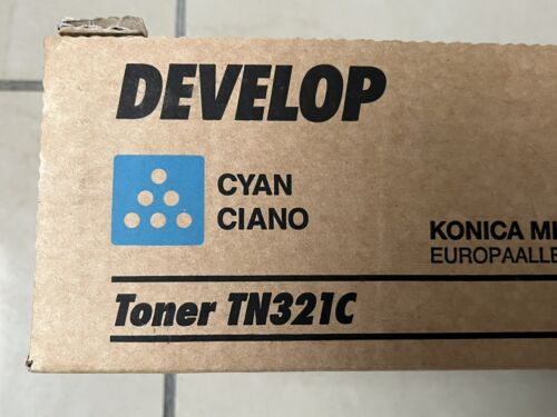 Toner Konica Minolta TN321C / A33K4D0 Original Neuf Cyan - Foto 1 di 3