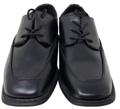 Youth Boy’s Black Lace-Up Dress Shoes Amazon.com: Toddler Kids Lace-Up Up Faux Leather School  main image 3