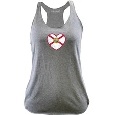 Original Ladies Florida Heart State Flag Racerback Tank Top