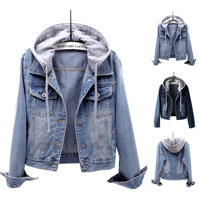 Jean jackets shop over hoodies