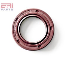 EAI 25x40x7mm FPM/FKM Oil Shaft Rotary Seal w/ Stainless Steel Spring Dbl Lip
