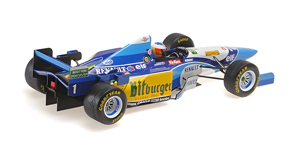 Minichamps 1:18 BENETTON B195 MICHAEL SCHUMACHER WIN JAPAN GP/RAIN TYRES WC 1995 - Immagine 3 di 4