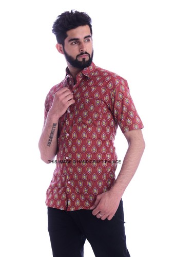 Men's Beach Wear Hip Hop Casual Shirt Voile Short Sleeve Regular Fit M L XL 2XL - Picture 4 of 6