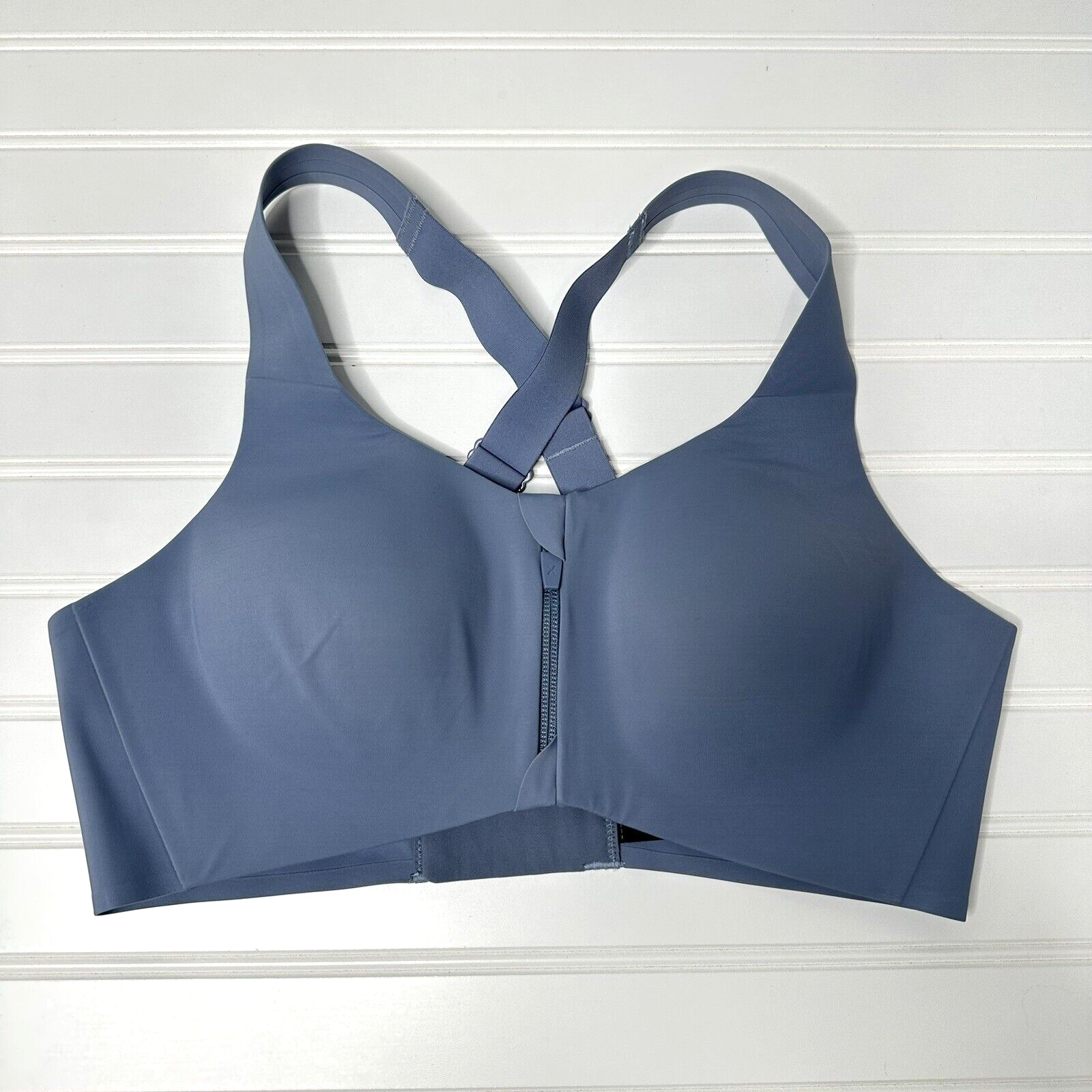 Knix Catalyst Front Zip Sports Bra Size 4 Blue Wireless Adjustable High  Impact | eBay