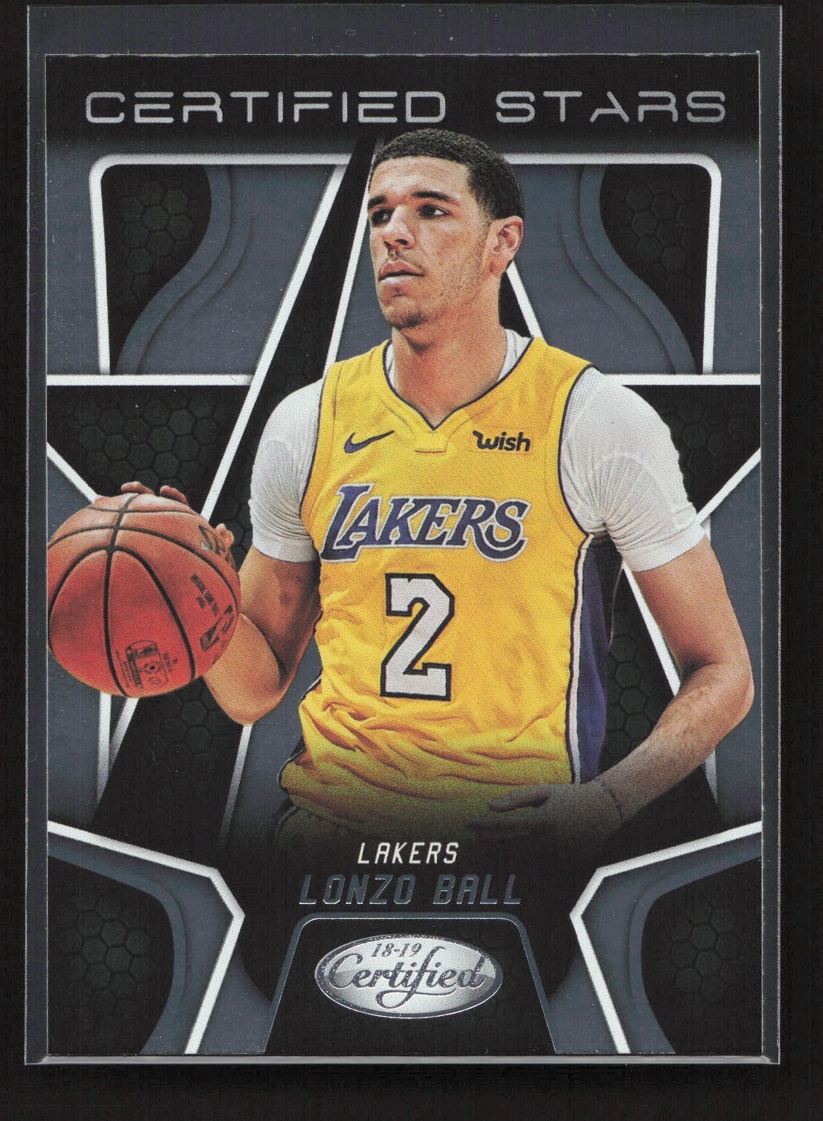 2018-19 Panini Certified Stars Lonzo Ball #CSR-28 Los Angeles Lakers