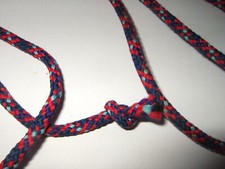 2 pieces of cord one   blue and one yellow