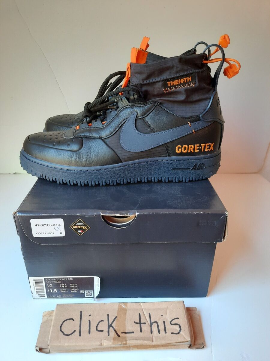 Nike AF1 Air Force 1 WTR GTX Gore-Tex Black Blue Orange CQ7211-001