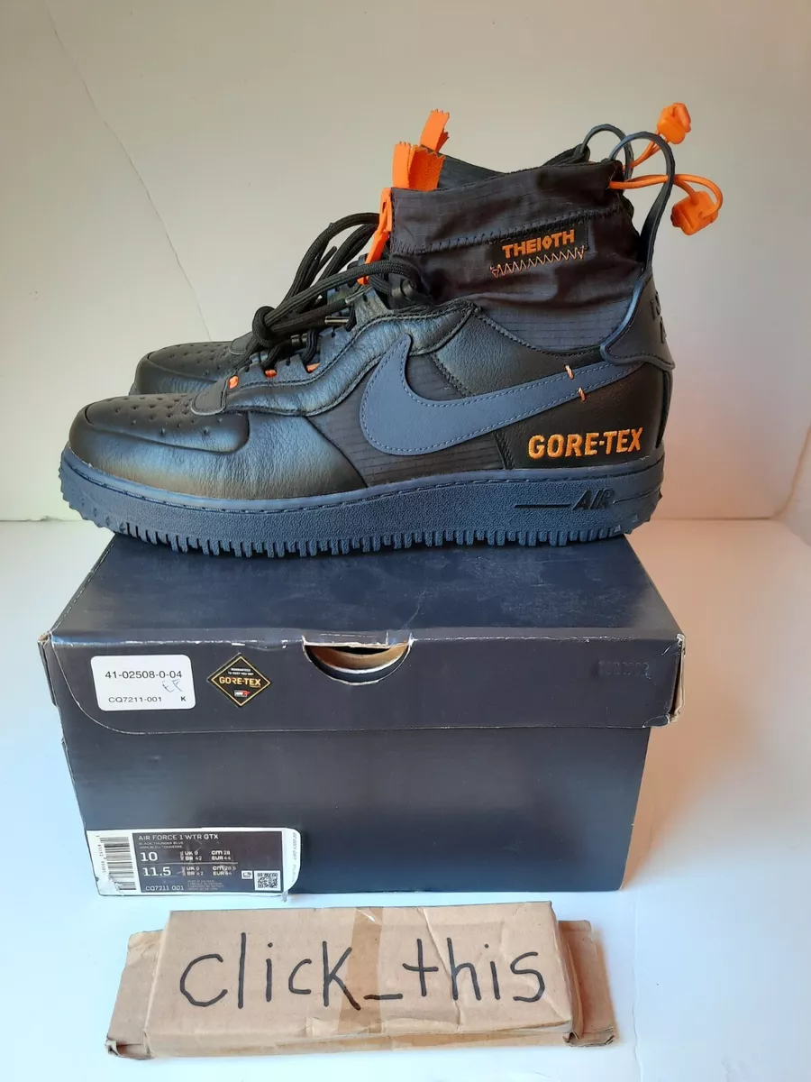 Nike Air Force 1 High WTR GTX Black Orange CQ7211-001 Men's Size 9 SHoes #B6