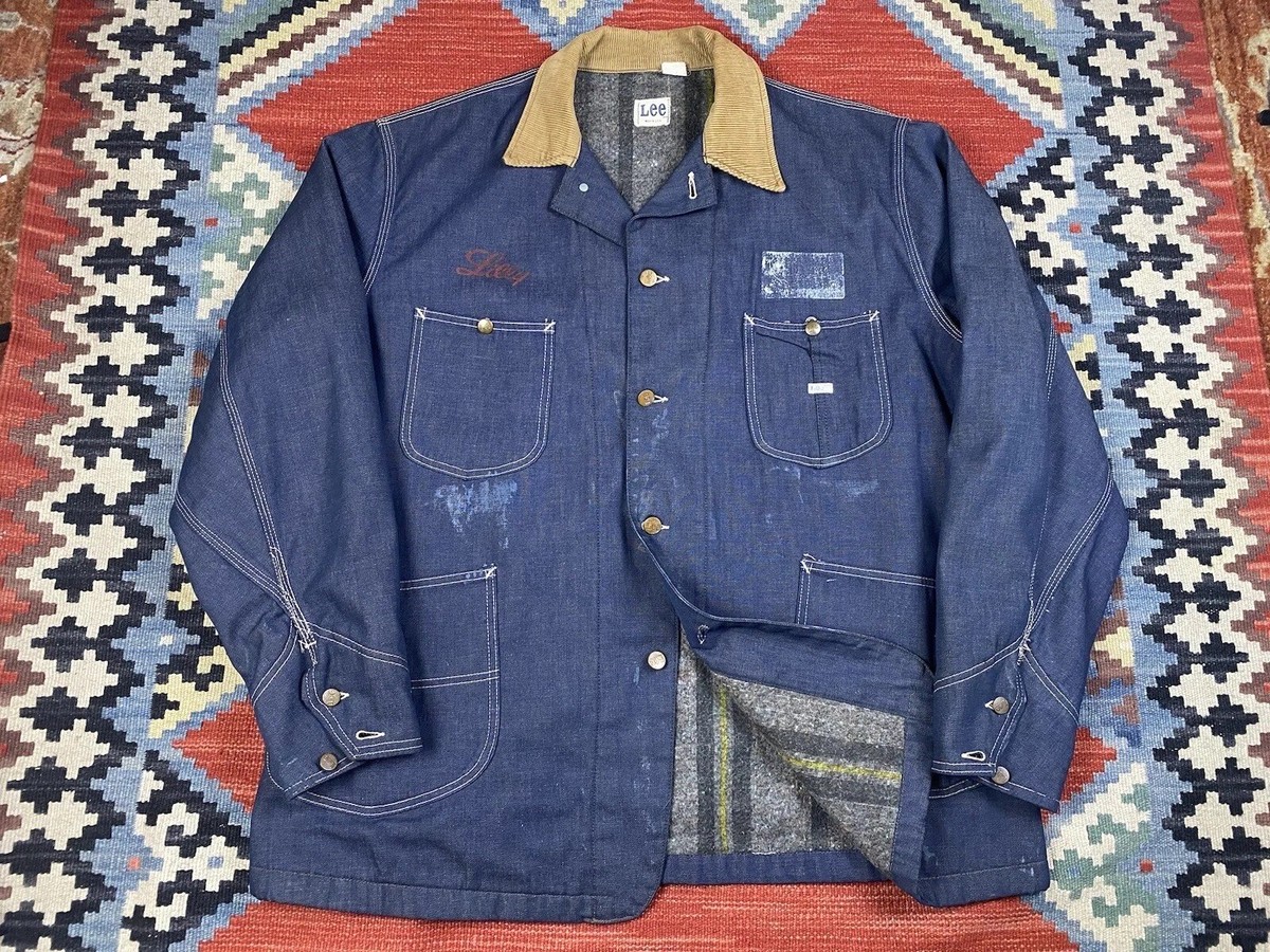 ジャケット・アウター 70's~ Lee CHORE COAT Vintage 60s 70s LEE Denim Chore Coat Jacket Barn Workwear XL Rare