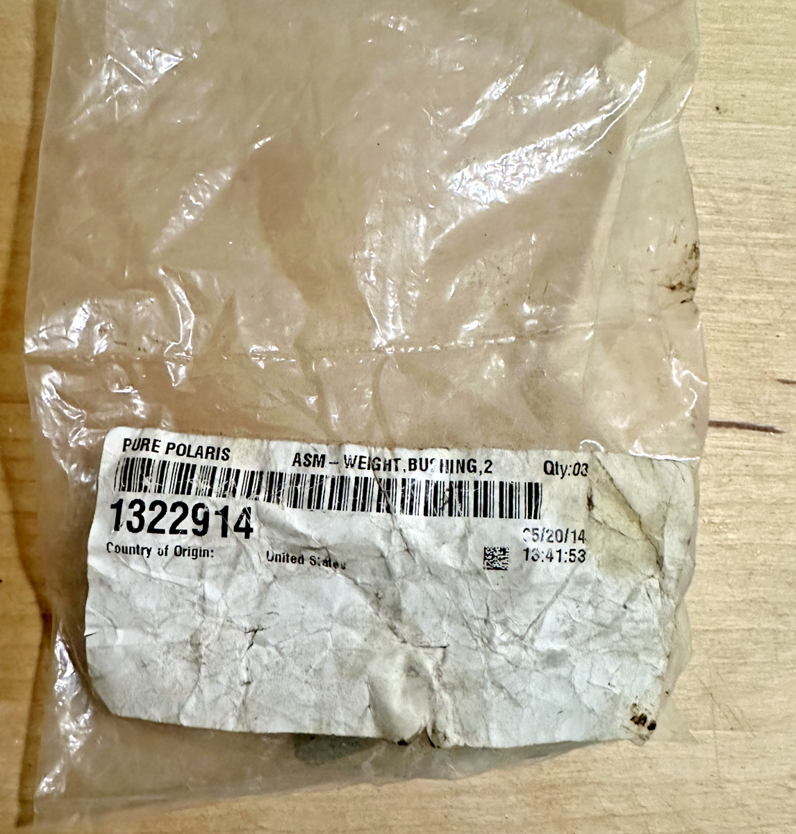 Polaris Snowmobile New OEM 3/PK Clutch Weight, 58g., 1321588 Polaris Snowmobile New OEM 3/PK Clutch Weight, 58g., 1321588