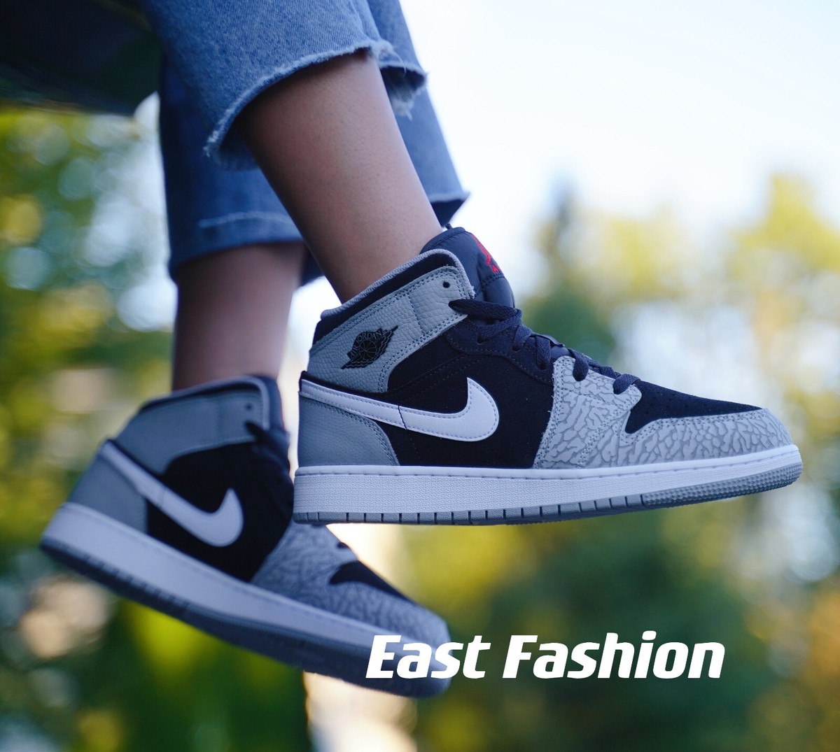 jordan 1 mid grey elephant