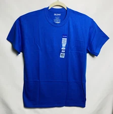 Gildan T-shirt Set Of 2 Royal Blue Size L NWT  100% Preshrunk Cotton