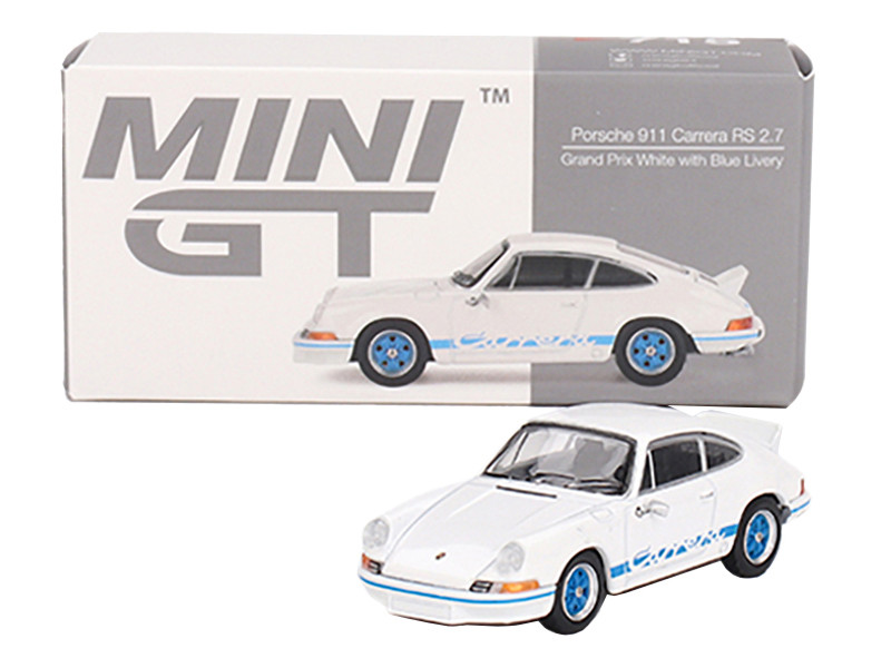 Porsche 911 Carrera RS 2.7 White/Blue 1/64 Limited to 4800