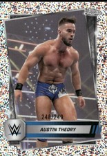 2025 Topps Chrome WWE #130 Austin Theory Speckle Refractor #/249