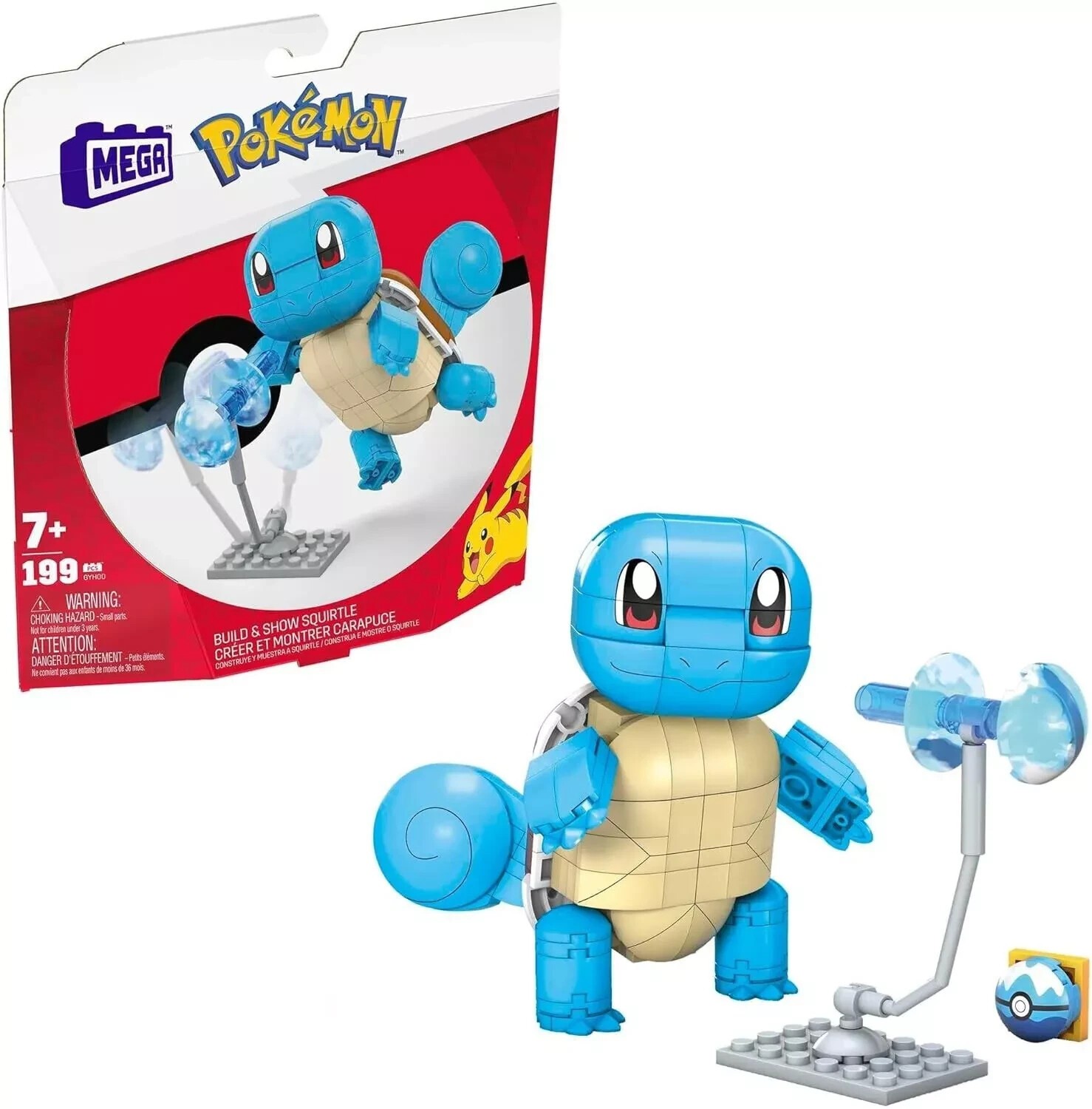 Mega Construx Pokemon Build & Show Building Set with 199 Bricks - Squirtle - Image 3
