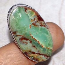 925 Silver Plated Chrysoprase Ring US 6.5 Christmas Special Offer Trendy GW